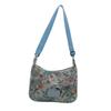 Bolso de hombro de lona con estampado de gran capacidad, sencillo y popular, tendencia 2024, bolso cuadrado pequeño para mujer.