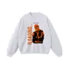 Moletom com Capuz Estampado Vintage Europeu e Americano Hiphop Costa Oeste Lavado Desgastado Masculino Ins Hoodie Vintage