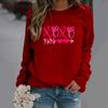 2023 Europeo y Americano Comercio exterior nueva moda XOXO Suéter de cuello redondo otoño estampado top deportivo Cuello redondo cuello