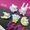 Asas de lua estrela brilhante urso resina acessórios caixa de armazenamento chaveiro copo de água sapatos grampo de cabelo acessórios produtos semi-acabados