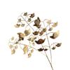 Flor artificial de hoja dorada, flor de plástico, arreglo floral para decoración de bodas, material para cubo de Año Nuevo, flor de Año Nuevo con borde cruzado