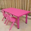 Mesa y silla de plástico ajustables para jardín de infantes mesa rectangular ajustable para aprendizaje infantil y silla mesa de juego y estudio ventas directas de fábrica
