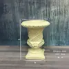 Casamento Coluna Romana Dourada Vaso de Flores Prateleira Guia de Estrada Listrado Europeu Troféu Fibra de Vidro Adereços de Casamento