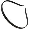 Material para tiara DIY feito à mão metal tecido tiara antiderrapante personalidade anel de cabelo preto acessórios joia de cabeça de borda fina 7mm