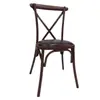 Silla Metálica de Espalda Cruzada Estilo Europeo Sencillo para Restaurante, Silla de Metal con Espalda Cruzada Estilo Industrial, Silla para Restaurante de Hot Pot con Respaldo, Silla de Comedor de Hierro con Cubierta Suave