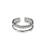 Anillos Irregulares Apilados de Doble Capa para Mujer, Anillos Geométricos Simples y Creativos para el Dedo Índice, Anillos Abiertos de Gama Alta Modernos y Versátiles