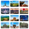 Ímã de Geladeira de Vidro Cenário de Shenyang Sete Estrelas Mar Mundo Castelo Parque Souvenir Cultural e Criativo Ímã Ornamento para Coleção Doméstica