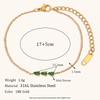 Pulsera con Colgante de Bambú de Tres Diamantes de Venta Caliente Transfronteriza Europea y Americana, Pulsera Sencilla y de Moda de Acero Inoxidable para el Día a Día, Joyería para Mujer
