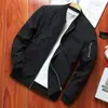 Jaqueta masculina da moda primavera e outono cardigã fino casual jovem e meia-idade zíper gola alta casaco plus size