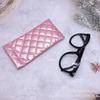 Bolsa para gafas de sol, bolsa portátil para gafas, funda de almacenamiento para gafas de sol con cierre de resorte, estuche para gafas de aspecto elegante, portátil de cuero, automático