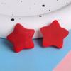Parche de estrella de cinco puntas con flocado de felpa de 21 mm de estilo coreano, horquilla para el cabello, accesorios para el cabello, carcasa de teléfono móvil, zapatos, accesorios de joyería con flores