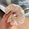 Scrunchie de Alta Qualidade Estilo Coreano para Mulheres, Elástico de Cabelo com Laço de Tecido da Moda, Acessório de Cabelo Corda para Coque Doce e Fofo