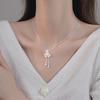 Collar de loto de dos tiempos para mujer, nuevo estilo chino, estilo nacional, cadena ligera, lujosa, nicho, diseño de alta gama, nuevo estilo, cadena de clavícula de moda.