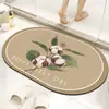 Entrada de banheiro esteira absorvente antiderrapante de terra de diatomáceas tapete de vaso sanitário tapete de pé para lavabo banheiro tapete de porta de silicone