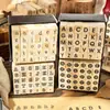 Producto Nuevo Exclusivo Transfronterizo Sello de Madera Letra Espacial Inglesa Sello Inglés Sello de Pino para Diario DIY Venta al por Mayor