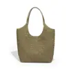 Design Original Exclusivo, Nova Bolsa Tecida Vazada, Bolsa de Ombro Fashion Retrô, Bolsa Tote de Camurça de Grande Capacidade