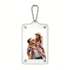 Clipe de para-sol de carro transfronteiriço, porta-retrato transparente de acrílico para carro, suporte de exibição magnético forte DIY, moldura decorativa comemorativa