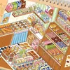 Colección de pegatinas de escenas en miniatura 3D para organizar y crear escenarios, pegatinas educativas y hechas a mano para manualidades DIY infantiles para aliviar el estrés