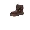 Outono 2026 Novo Estilo Moda Versátil Confortável Solado Grosso Botas Martin Estilo Britânico Casual Meia-Canela Feminina