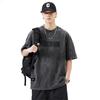 Camiseta de Manga Corta Estilo Nuevo 2026 para Hombre, Top de Tendencia Nacional Holgado para Hombre, Camiseta Básica Trendy de Marca de Algodón Puro de Media Manga con Cuello Redondo