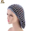 Red Trenzada de Ganchillo Hecha a Mano para Mujer, Bolsillo de Malla, Sombrero para el Cabello de Placa de Malla, Gorro de Noche, Lazo Retro, Estilo Retro