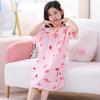 Nuevo Vestido de Dormir de Verano para Niños Niña Manga Corta Crepé Burbuja Dibujos Animados Lindo Ropa de Casa Vestido Venta al por Mayor