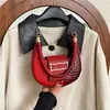 Bolso de Hombro Simple, Fresco, Dulce, Estilo Occidental para Mujer 2025 Nuevo Redondo Versátil Bolso de Axila Patrón de Cocodrilo Bolso tipo Empanada