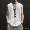 Colete Sem Manga Masculino de Malha Esportiva Gelo Seda Secagem Rápida Roupas Largas Camiseta Absorvente de Suor Marca de Moda Casual Colete Fitness