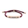 Pulsera Europea y Americana Multicolor de Cuerda Trenzada Transfronteriza Buen Esposo Conmemorativa Día de San Valentín Regalo de Navidad Pulsera de Acero Inoxidable Grabada