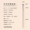 Pincel Pequeño en Forma de Media Luna para Detalle de Ojos con Filo Semi-Abanico para Delineador y Sombra de Ojos Párpado hasta Herramienta de Maquillaje Pincel