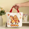 Bolsa de Regalo Año Nuevo del Caballo, Bolsa Tote Infantil Saludo de Año Nuevo, Bolsa Pequeña de Regalo para Recompensa de Estudiantes, Bolsa de Lona Souvenir