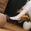 Sapatos de Salto Alto para Mulheres 2025 Novo Design Nicho Estilo Francês Bico Fino Elegante Sapatilhas Grande Quantidade e Preço Favorável