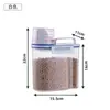 Cubo de mijo estilo japonés para el hogar cocina a prueba de insectos y humedad caja de almacenamiento de granos enteros harina recipiente para arroz contenedor de almacenamiento de arroz contenedor de granos enteros