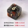 Dados Poliedros de Piedra de Sangre Africana Natural Tallados con Números Juego de Mesa Dnd Juego de Siete Piezas Z02