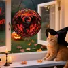 Adornos Colgantes de Vidrio de Colores de Halloween Transfronterizos Decoraciones para Ventanas de Cuatro Estaciones Atrapasoles para Jardín