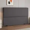 Cabecero de Estilo Minimalista Moderno Extremadamente Estrecho, Se Vende por Separado, Panel de Respaldo de Madera Maciza, Cabecero Integrado de Pie Tapizado Suave, Cuero de Garra de Gato, Otros