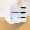 Caixa de Madeira para Bolos de Chá Pu'Er, Caixa de Armazenamento para Conjunto de Chá e Xícaras, Armário de Armazenamento Multicamadas Estilo Gaveta para Mesa de Escritório