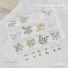 Joyería para Uñas Metal Lazo Ballet Cinta Lazo Corbata Calado Aleación Accesorios para Uñas Caja de 12 Compartimentos