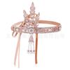 1920 The Great Gatsby Lady Saia Acessórios Folhas Pérola Dupla Fileira Strass Halloween Bola Tiara