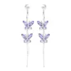 Pendientes de Botón con Borla de Perla y Mariposa de Moda Personalizados de Lujo Ligero para Mujer, Exquisitos de Nicho, Elegantes, Dulces, de Temperamento Versátil