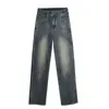 Jeans de Perna Reta Feminino Outono e Inverno 2024 Novo Retro Cintura Alta Pequeno Primavera e Outono Calças de Perna Larga Estreita Cintura Alta