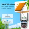 Câmera solar V380 4G lente dupla tela dupla dome 10x zoom máquina de bola monitoramento de bateria de baixo consumo