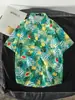 Nova camisa de praia estilo Hong Kong com lapela e manga curta, estilo havaiano, fina, com estampa de flores, para homens e mulheres, tops casuais