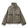 Comércio transfronteiriço por grosso 2023 primavera novo stand das mulheres colarinho algodão-acolchoado casaco solto slim short coat mulheres E73093Q