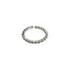Anillo Abierto de Flor Geométrica de Aguamarina de Plata de Ley 925 Coreano para Dedo Índice de Mujer Estilo Ins de Nicho Combinación Fría