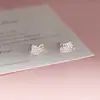 Brincos de Gatinho Fofo com Diamantes Inteiros em Prata Esterlina S925 Nalan Estilo Ins Simples Exquisito Design de Nicho Brincos M08233