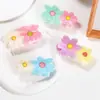 Gorace Joyería Pasador Versátil Clip de Flor de Color Contrastante Trasero de la Cabeza Pasador para Cola de Caballo Alta Accesorios para el Cabello de Estilo Pastoral para Mujer