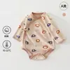 Mameluco de algodón puro Clase A para bebé para primavera y otoño, Ropa para niños de Anyang, Pelele triangular de manga larga para recién nacido
