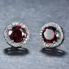 Pendientes Redondos Populares de Diamante Transfronterizos para Mujer, Pendientes de Moda, Pendientes Elegantes y de Alta Gama, Venta al por Mayor y Dropshipping