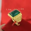 Anillo de oro imitación anillo grande para hombre apertura ajustable anillo con gema incrustada de oro de arena de Vietnam Largo no se decolora punto de fábrica